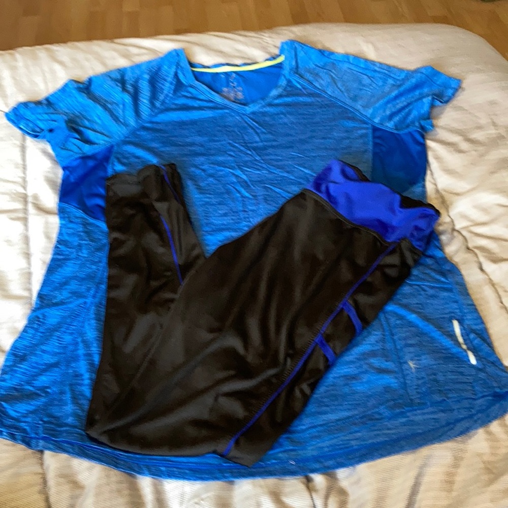 Danskin top & win win exercise pants set